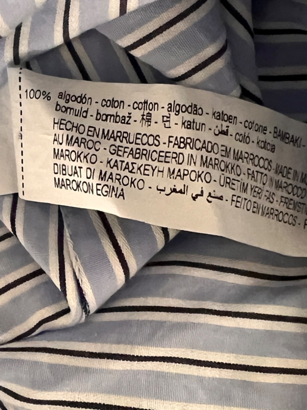 ZARA Women Blue Striped Button Down Belt Cotton Shirt Dress Size L - Picture 7 of 9